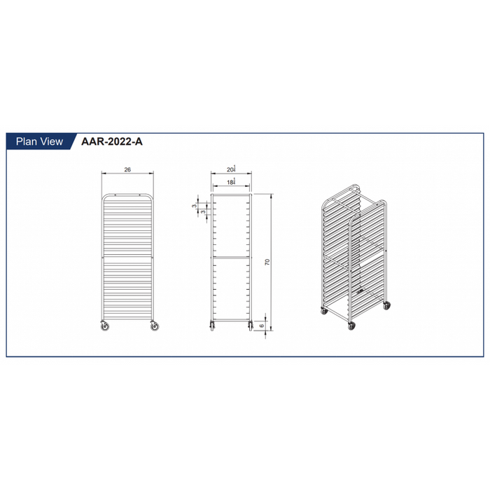 GSW Knock-Down Aluminum Bun Pan Rack