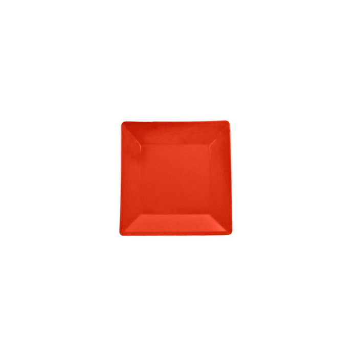 Thunder Group Melamine Western 10 1/4" X 10 1/4" SQUARE PLATE, 1" DEEP, PASSION RED, Pack of 12