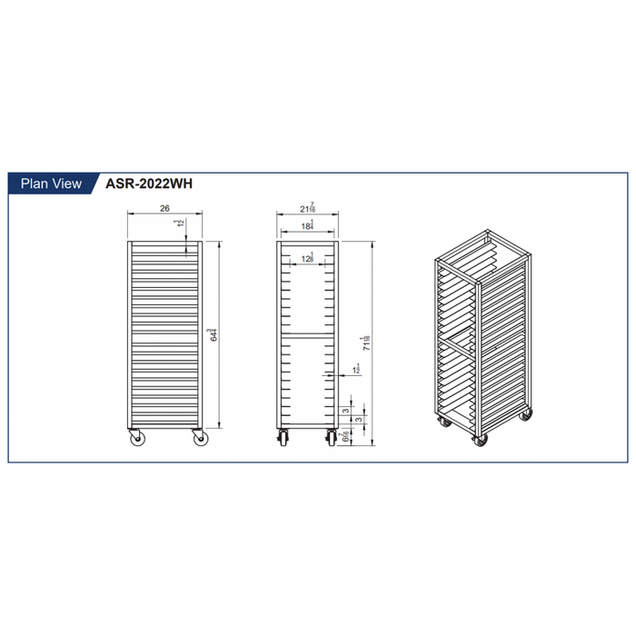 GSW All Welded Stainless Steel Universal Bun Pan Rack