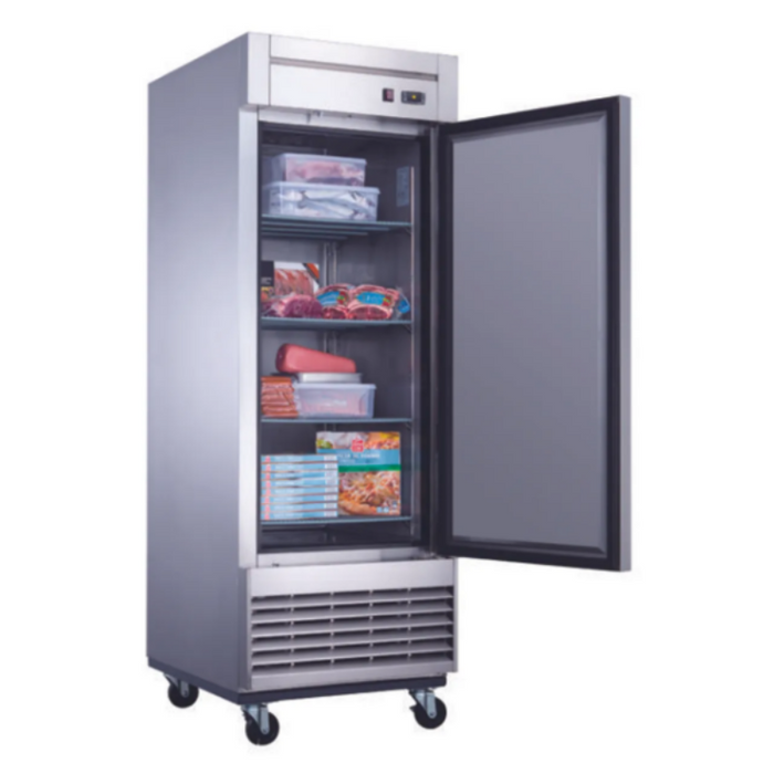 Dukers Reach-Ins Refrigerator D28F Single Door Commercial Freezer in Stainless Steel