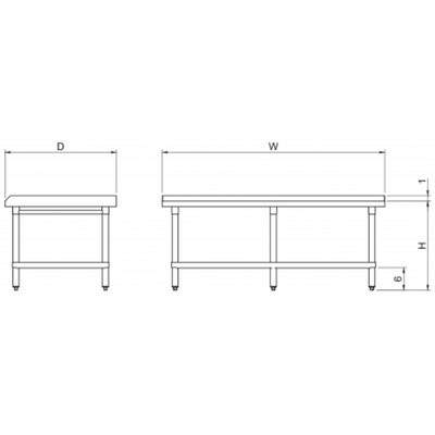 GSW Equipment Stand - All Galvanized w/ 1" Upturn on 3 Sides