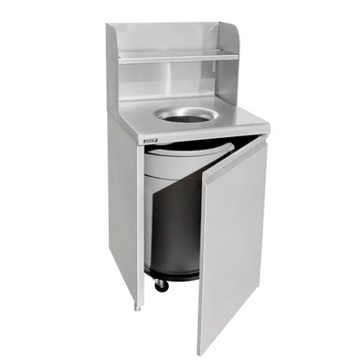 GSW Cabinets Stainless Steel Trash Bin Cabinet