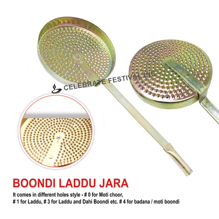 Boondi Jara / Jharna, Motichoor Boondi (#0 to # 6 hole for very small to thick Boondi)