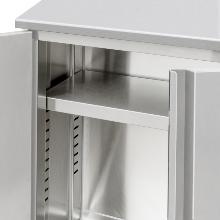 GSW Cabinets Stainless Steel Slope Top Wall Cabinets - Hinged Doors