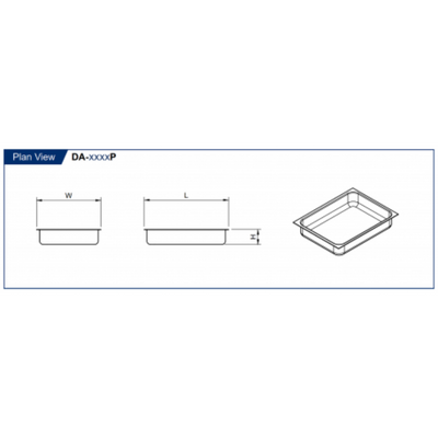 GSW Stainless Steel Pans for Table Drawers