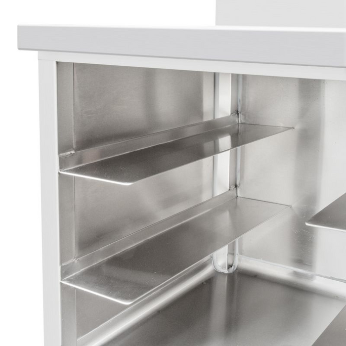 GSW Cabinets Stainless Steel Glass Rack Storage Cabinet