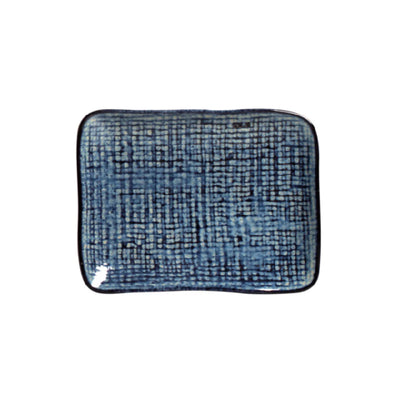 Porto Brasil Juta Rectangular Platter Stoneware Denim ( Case of 12)