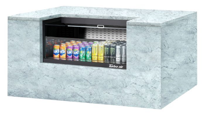 Turbo Air TOM-36UC-W(B)-N Drop-In Horizontal Open Display Case, 5.0 cu. ft.