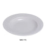 Yanco MM-115 11 1/2" Pasta Bowl, Embossed Pattern Bone, White Durable China 22 Oz, Pack of 12 (1 Dz)