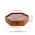 Hexagon Wooden Spice Box/ Masala Dabba / Organizer- 8" see Thru Lid and 6 Sections