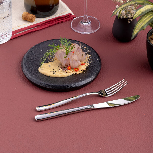 Ariane Slide Dazzle Black Round Porcelain Coupe Plate ( Case Of 6 )