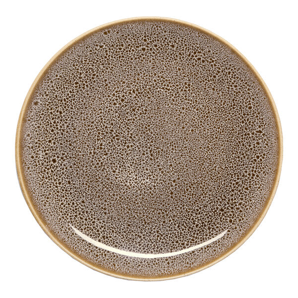 Ariane Freckles Round Porcelain Coupe Plate ( Case Of 6 )