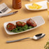 Ariane Vital Rectangle 3 1/7" x 1 2/3" Asymmetric Rectangular Porcelain Coupe Plate ( Case Of 24 )