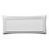 Ariane Slow Fast Ivory 9 5/16" x 4 3/16" Rectangular Raised Rim Porcelain Hot Dog Tray ( Case Of 6 )