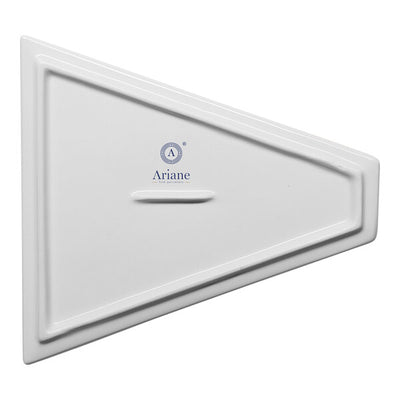 Ariane Slow Fast Ivory 7 3/8" x 6 7/8" Triangular Raised Rim Porcelain Pizza Slice Plate ( Case Of 12 )