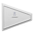 Ariane Slow Fast Ivory 7 3/8" x 6 7/8" Triangular Raised Rim Porcelain Pizza Slice Plate ( Case Of 12 )