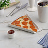 Ariane Slow Fast Ivory 7 3/8" x 6 7/8" Triangular Raised Rim Porcelain Pizza Slice Plate ( Case Of 12 )