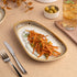 Ariane Jaguar 10 4/5'' Oval Porcelain Coupe Platter with Spotted Rim ( Case Of 6 )