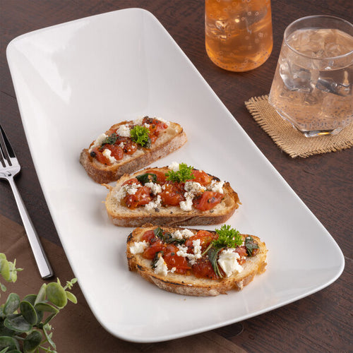 Ariane Vital Rectangle Asymmetric Rectangular Porcelain Coupe Platter ( Case Of 6 )