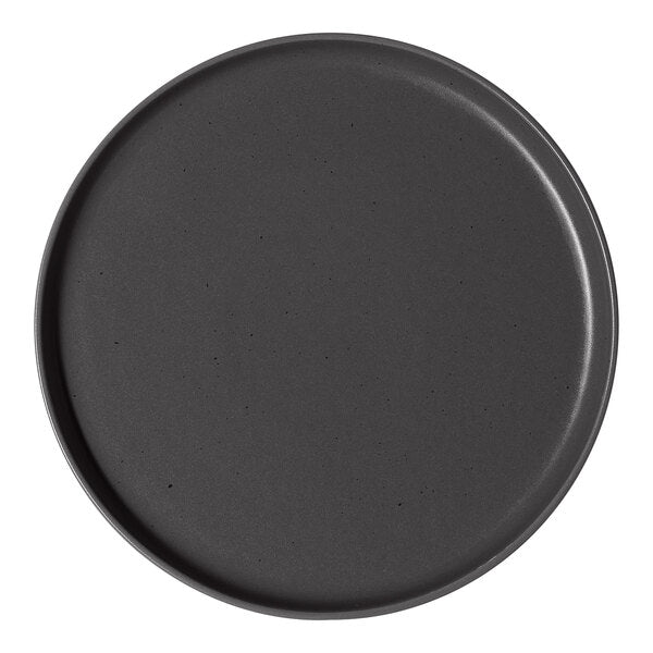 Ariane Selas Gray Round Raised Rim Porcelain Plate ( Case Of 4 )