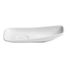Ariane Vital Rectangle 6" x 3 1/7" Asymmetric Rectangular Porcelain Espresso Cup Saucer ( Case Of 12 )