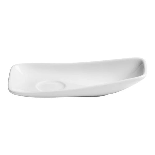 Ariane  Vital Rectangle  7 11/16" x 4 1/8" Asymmetric Rectangular Porcelain Coffee / Tea Cup Saucer ( Case Of 12 )