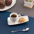 Ariane Vital Rectangle 6" x 3 1/7" Asymmetric Rectangular Porcelain Espresso Cup Saucer ( Case Of 12 )
