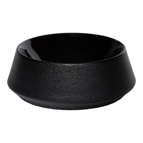 Ariane Slide Dazzle Black Round Porcelain Coupe Bowl ( Case Of 2 )