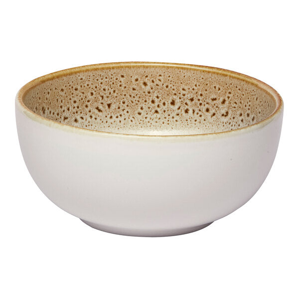 Ariane Jaguar Round Porcelain Coupe Bowl with Spotted Rim ( Case Of 8 )