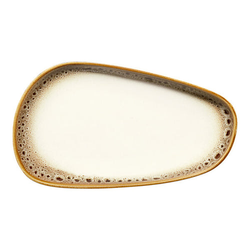 Ariane Jaguar 10 4/5'' Oval Porcelain Coupe Platter with Spotted Rim ( Case Of 6 )