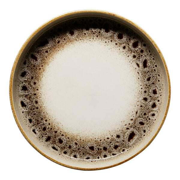 Ariane Round Raised Rim Porcelain Plate with Outside Jaguar Effect ( Case Of 4 )