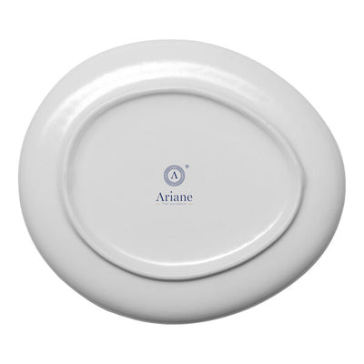 Ariane Jaguar Irregular Oval Porcelain Coupe Platter with Spotted Rim ( Case Of 6 )
