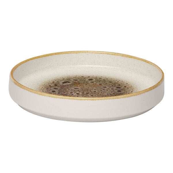 Ariane Round Raised Rim Porcelain Plate with Inside Jaguar Effect ( Case Of 4 )