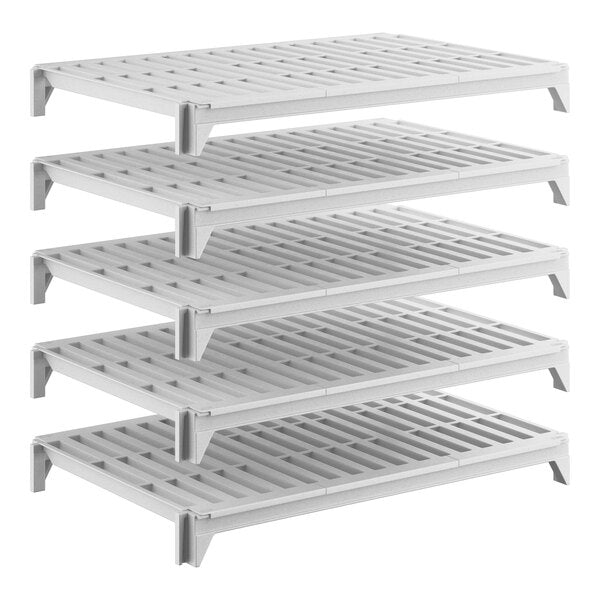 Cambro Camshelving Premium 5-Shelf Vented Shelf Kit 24" X 36"– Speckled Gray