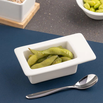 Ariane Miniature 4 5/7" Rectangular Porcelain Deep Bowl with Offset Wide Rim ( Case Of 18 )