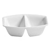 Ariane Miniature 4 5/6" Rectangular Divided 2-Compartment Porcelain Bowl ( Case Of 18 )