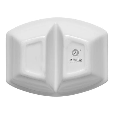 Ariane Miniature 4 5/6" Rectangular Divided 2-Compartment Porcelain Bowl ( Case Of 18 )