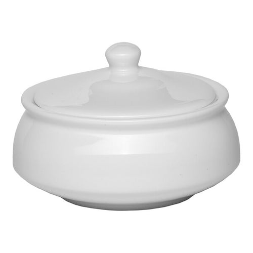 Ariane 28.75 oz. Round Porcelain Soup Bowl with Lid Buffet Ivory ( Case of 2 )