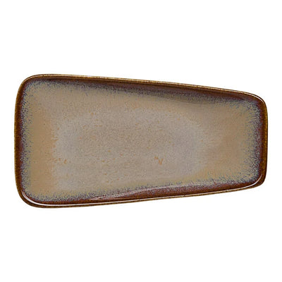Ariane Splash Beige 7 2/3" x 4” Asymmetric Rectangular Porcelain Coupe Platter ( Case Of 12 )