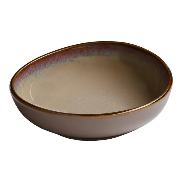 Ariane Splash Beige 6 2/7" Round Slanted Porcelain Coupe Bowl ( Case Of 8 )
