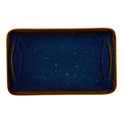 Ariane Splash Denim Rectangular Embossed Porcelain Platter ( Case Of 6 )
