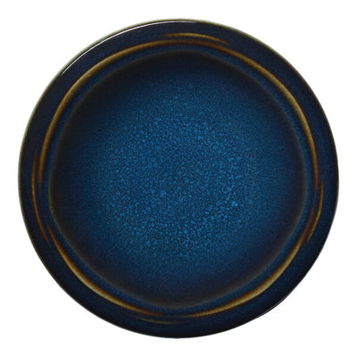 Ariane Splash Denim Round Embossed Porcelain Coupe Flat Plate ( Case Of 12 )