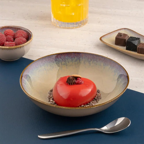 Ariane Splash Beige Round Porcelain Coupe Deep Plate ( Case Of 6 )