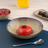 Ariane Splash Beige Round Porcelain Coupe Deep Plate ( Case Of 6 )