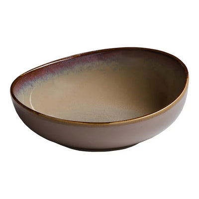 Ariane Splash Beige 7" Round Slanted Porcelain Coupe Bowl ( Case Of 4 )