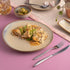Ariane Splash Beige Round Slanted Porcelain Coupe Flat Plate ( Case Of 12 )