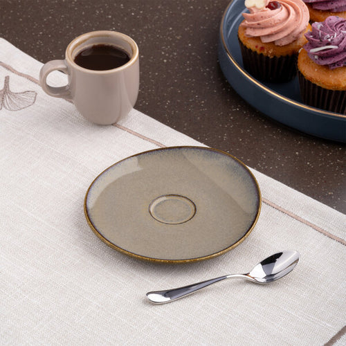 Ariane Splash Beige Round Porcelain Coupe Saucer ( Case Of 12 )