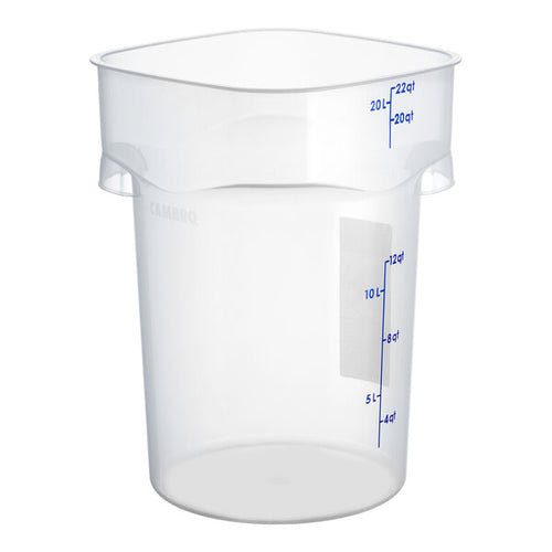 Cambro FreshPro 22 Quart Round Food Storage Container Translucent ( Case of 6 )
