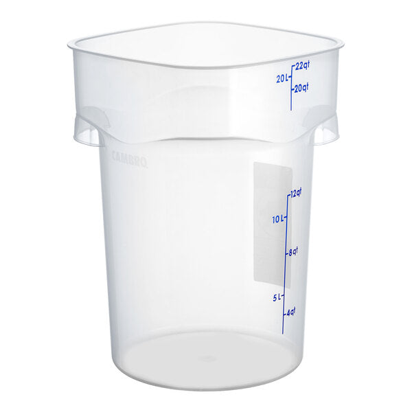 Cambro FreshPro 22 Quart Round Food Storage Container Translucent ( Case of 6 )