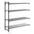 Cambro Camshelving Basics Plus Add-On 4VS Shelving Unit – Brushed Graphite